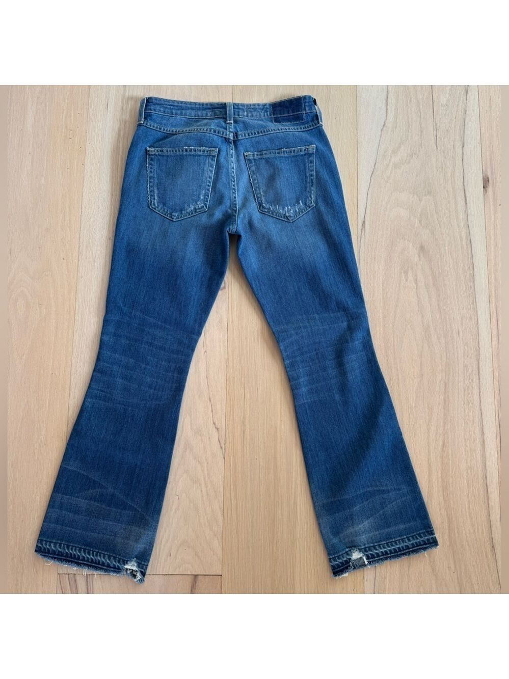 AMO Jane Old School Jeans Flare Wide Leg Y2K Medium Wash Size 26 NWOT - Picture 2 of 7